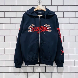 XLARGE CLAW ZIP HOODED SWEATSHIRT BLACK - Picture 1 of 4
