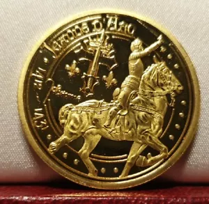 medaglia Giovanna d'Arco 32mm Normandia cavallo e spada - Foto 1 di 2
