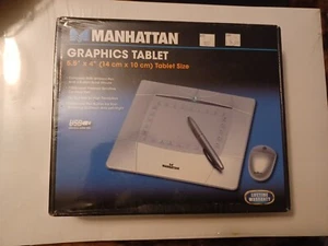 Manhattan USB Drawing Graphics Tablet With Wireless Mouse And Pen - Picture 1 of 2