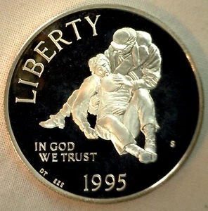 1995 S Civil War Battlefield Proof Silver Dollar Commemorative $1 Coin ONLY - Picture 1 of 2