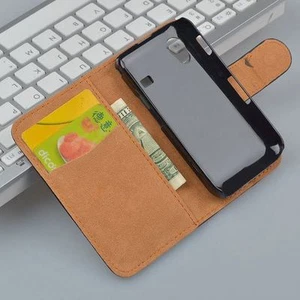 NEW BROWN LUXURY GENUINE LEATHER CASE for Samsung Galaxy Ace GT-S5830/GT-S5830i - Picture 1 of 6