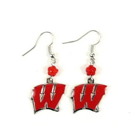Wisconsin Badgers NCAA Sophie Style Dangle Earrings Cover