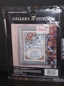 Vintage Gallery of Stitches Bucilla A Time To Remember Cross Stitch Kit Wedding - Picture 1 of 5