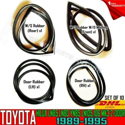 FOR TOYOTA 4-Runner LN85 2-DOOR Weatherstrip/Windshield Glass Door Seal Rubberx4 Foto 1 de 4