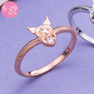 Sanrio Kuromi Ring Silver Pink Limited Heart Jewelry My Melody Whiteclover New - Picture 1 of 5
