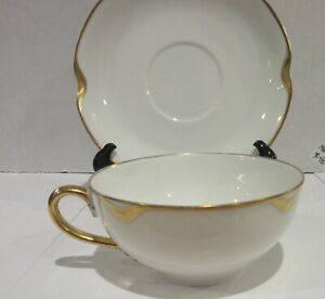 Haviland Limoges Silver Anniversary Tea Cup and Saucer
