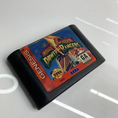 Mighty Morphin Power Rangers (Sega Genesis, 1994) Genuine OEM Authentic - Image 1 of 4