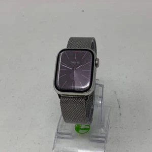 Factory Unlocked Apple Watch Series 8 41MM Silver Stainless Steel Silver Chain L - Photo 1 sur 9