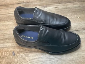 Sale! Men’s size 12 COLE HAAN black slip on SHOES slip resistant - Picture 1 of 7