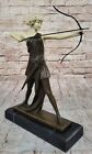 Diana the Huntress by German Artist Preiss Fine nude female bronze sculpture NR