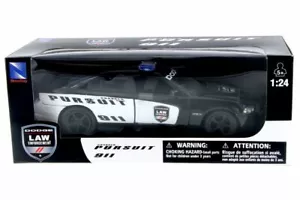 Dodge Charger Police Car, Black - New Ray 71903 - 1/24 Scale Diecast Model - Picture 1 of 1