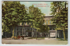 Postcard Vintage 1910 Indian Queen Hotel Stroudsburg, PA Vintage Parked Car