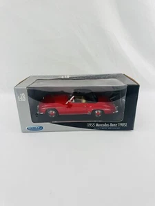 Welly 1955 Red Mercedes-Benz 190SL Die-Cast 1:18 Convertible Car Model NOS - Picture 1 of 7