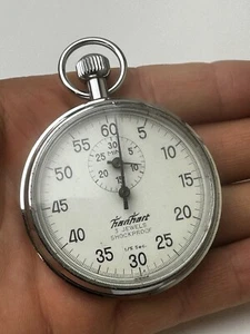 German Hanhart 3 Jewel Stopwatch- 30 Min Timer Available Worldwide - Picture 1 of 12