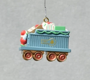 Vintage 1991 Hallmark Keepsake Train Gift Car Christmas Ornament Holiday Tree  - Picture 1 of 4