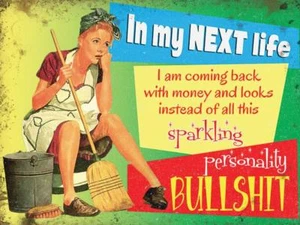 In My Next Life I Am Coming Back With... kleines Stahlschild 200mm x 150mm - Bild 1 von 1