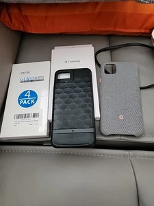 Pixel 4XL Caseology And Google Cases + NEW Screen Protector 4-Pack Bundle - Photo 1 sur 4