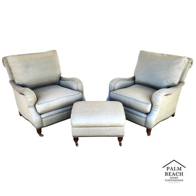 Cadeiras de clube inglesas e otomanas Vanguard Craftwork - Imagem 1 de 4