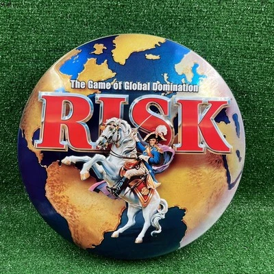 Risk The Game Of Global Domination Round Metal Tin 2003 Complete ToysRUs Edition - Image 1 of 4