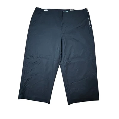 Ralph Lauren Black Cotton Capri Pants Short Side Zipper Womens Plus Sz 20W - Image 1 of 4