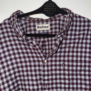 Barbour Shirt Mens 2XL XXL Flannel Tailored Fit Button Down Heavy - Picture 1 of 5