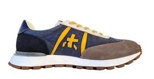 Premiata Herrenschuhe Sneaker Wildleder Stoff JOHNLOW_5982 blau-gelb - Bild 1 von 6