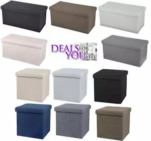 Ottoman Large Storage Chest Box Storage Bedroom Living Room Non-Woven Fabric - Picture 1 of 25