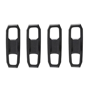 Carbon fiber black Side Door Handle bowl cover For Dodge RAM 2019-2023 2024  - Picture 1 of 21