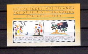 COCOS IS 1984 Self-Determination min sheet MUH - Picture 1 of 1