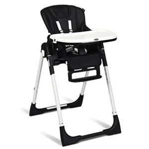 Foldable High Chair Kids Padded Seat Dining Stool With Multiple Adjustable Frame - Picture 1 of 9