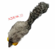 Rabbit Fur Mouse Cat Toy with Squeak Sound - Gray