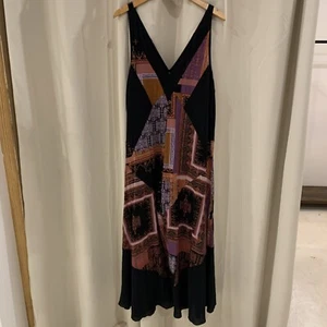 Free People Size XS Patchwork Multicolor Jumpsuit With Wide Flare Leg - Picture 1 of 12