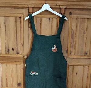 Corduroy Enchanted Forest Toadstool Fox Embroidered Dungarees