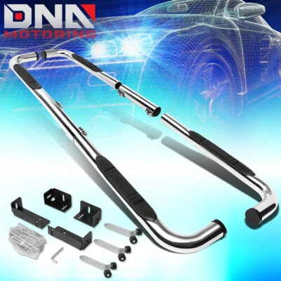 PARA 99-11 SILVERADO SIERRA EXT/CABINA DOBLE CROMADA 3" BARRA ESTRIBO NERF Foto 1 de 4