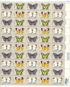 US 1712-1715 Butterflies,  Complete Sheet/50,  Mint NH