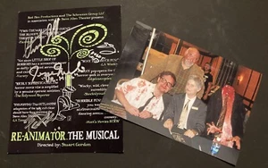 STUART GORDON & Cast Of RE-ANIMATOR The musical Signed Promo Card & Photo RARE - Picture 1 of 4