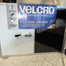 Velcro Combo Memo Bulletin White Board Office Home Aluminum Frame 23"x 17" & Pen