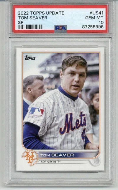 Tarjeta Topps 2022 actualización #us41 Tom Seaver New York Mets PSA 10 SP LOW POP RARA Foto 1 de 2