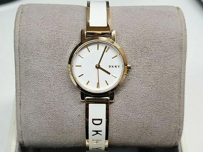 Relógio feminino DKNY NY2358 Soho mostrador branco tom dourado aço inoxidável - Imagem 1 de 1