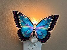 Butterfly acrylic or glass night light blue monarch MAX1410