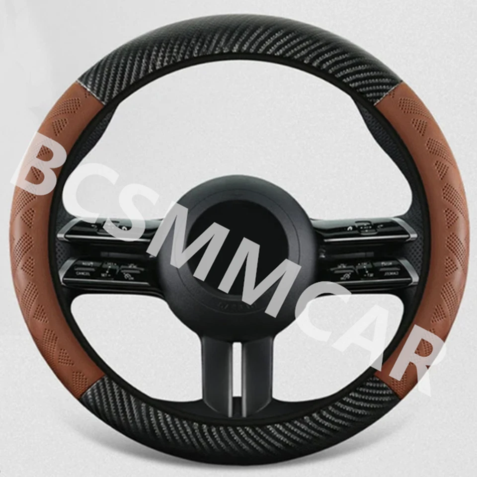 Cubierta protectora antiarañazos volante coche microfibra cuero 38cm Foto 1 de 4