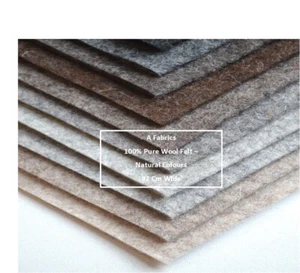 100% Merino wool felt 1mm thick per metre & sheets natural melange colours - Picture 1 of 31