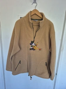 The Disney Store Women's Quarter Zip Fleece Jumper Size Large Pluto And Mini... - Picture 1 of 11