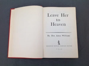 1944 Leave Her To Heaven, Ben Ames Williams - Foto 1 di 10