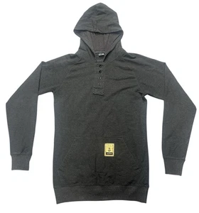 Flag Nor Fail Hoodie Mens Medium Henley Pullover Button Hood Kangaroo Pocket - Picture 1 of 7