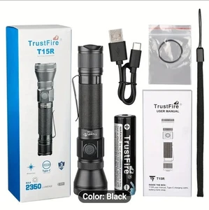 Linterna recargable Trustfire T15R 2350 lúmenes táctica brillante EDC. N.O.S. - Imagen 1 de 10