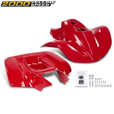 2PCS Fenders Red Front & Rear Set Fit For 1993-2005 Honda Sportrax 90 TRX90 - Изображение 1 из 4