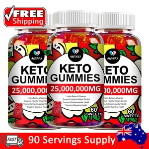 Keto Gummies Ketone Advanced Fat Burner Weight Loss Dietary Supplement Men Women - Picture 1 of 9