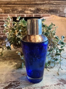 Cobalt Blue Bubble Glass Cocktail Shaker 9.5" Tall EUC - Picture 1 of 10