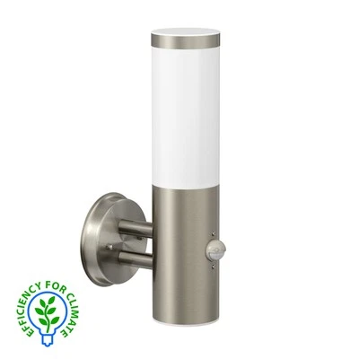 Applique murale PORU pour l'extérieur inox rond détecteur de mouvement incl. - Photo 1/4